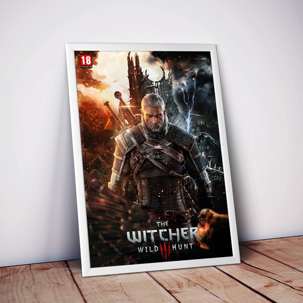 The Witcher 3 Poster | Witcher Print | Gaming Posters | Video Game Poster | Wall Decor Poster | Gaming Poster Print | Gaming Gift | Wall Art