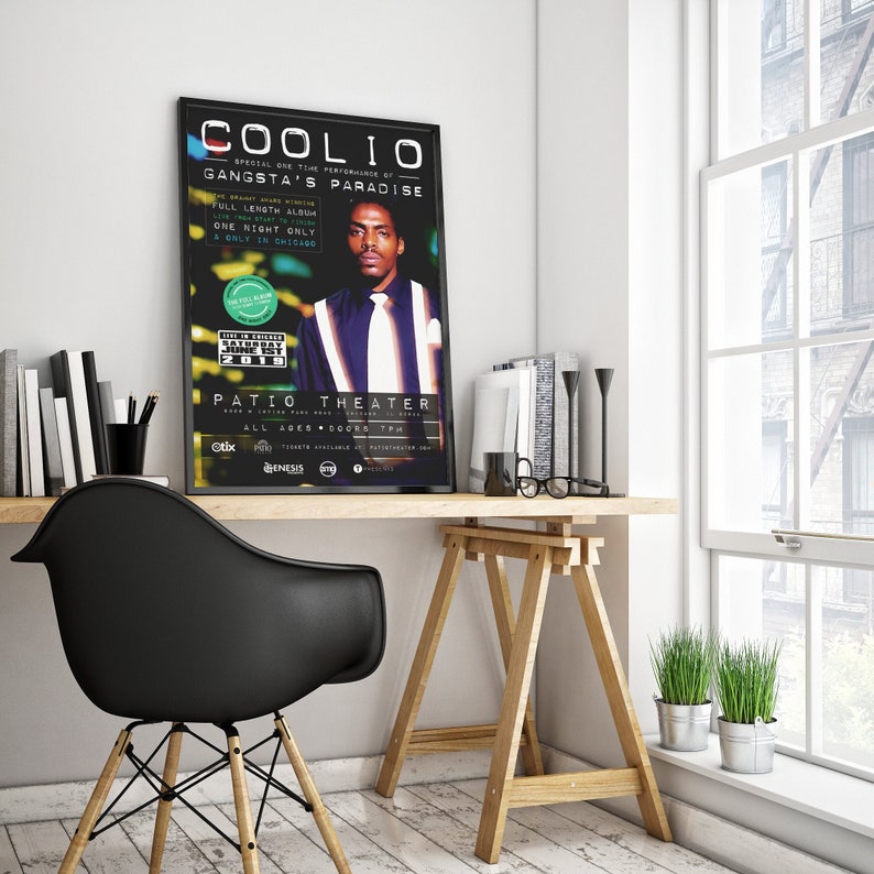 Coolio Poster Coolio Prints Concert Poster Hip Hop Poster Rap Music ...