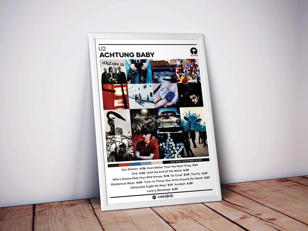 U2 Poster Achtung Baby Poster 4 Colors Album Poster Prints Rock Music