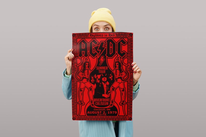 AC/DC Poster Concert Posters ACDC Poster Prints Music Poster Prints Rock Music Poster Wall Decor