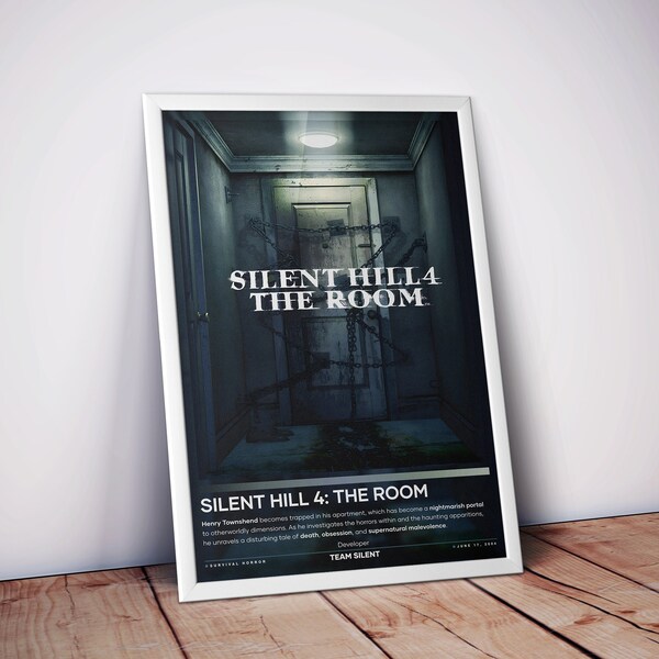 Silent Hill 4: The Room Poster, Gaming Poster, 4 Colors, Video Game Poster, High-Quality Poster Print, Fast Shipping, Gamer Gift, Wall Decor