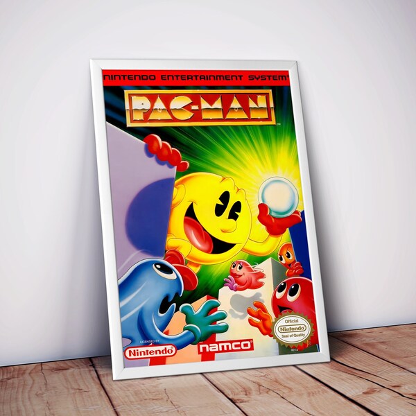 Pac-Man Poster | Pac-Man Print | Gaming Poster | Video Game Poster | Wall Decor Poster | Gaming Poster Prints | Gaming Gifts | Wall Arts