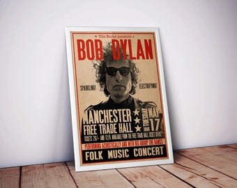 Bob Dylan Poster | Vintage Music Posters | Bob Dylan Prints | Concert Posters | Americana Posters | Folk Music Posters | Music Poster Prints