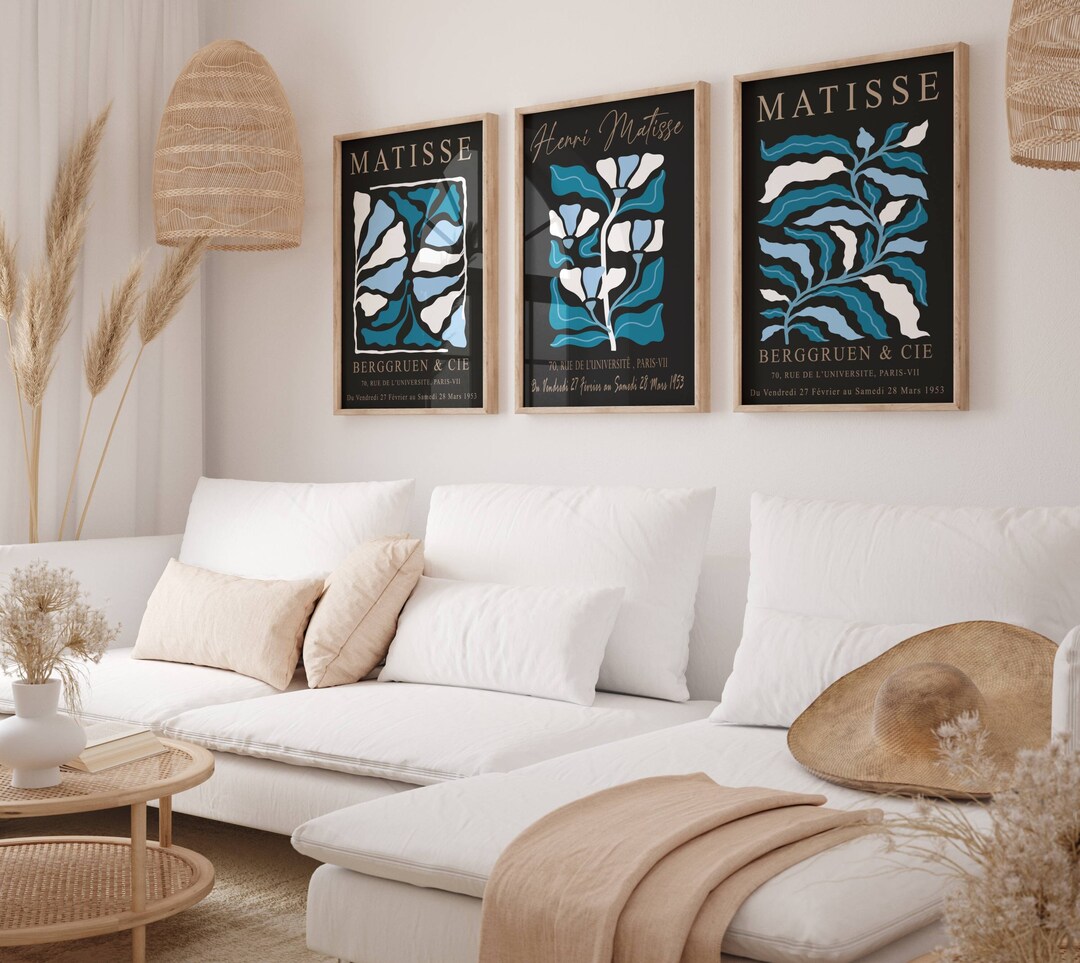 Printable Wall Art Blue Matisse Blue Prints Wall Art Digital Download