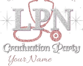 Faire-part de remise des diplômes LPN : modèle modifiable (téléchargement numérique)