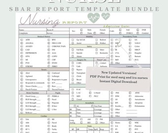 Plantilla de informe de enfermería SBAR: UCI de cirugía médica (PDF imprimible)