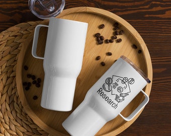 Regalo de investigación personalizado: taza de viaje aislada con asa