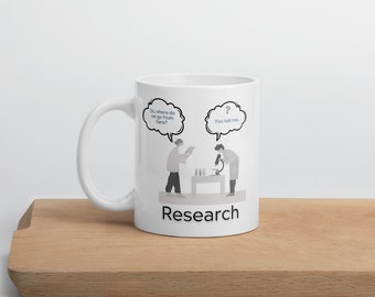 Taza de investigación personalizada: regalo divertido para científicos, enfermeras y médicos.