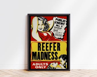 Reefer Madness Poster: Retro Anti-Drug Propaganda Art Print