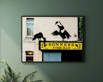 Banksy Pelicans Print: London Street Art, Urban Graffiti