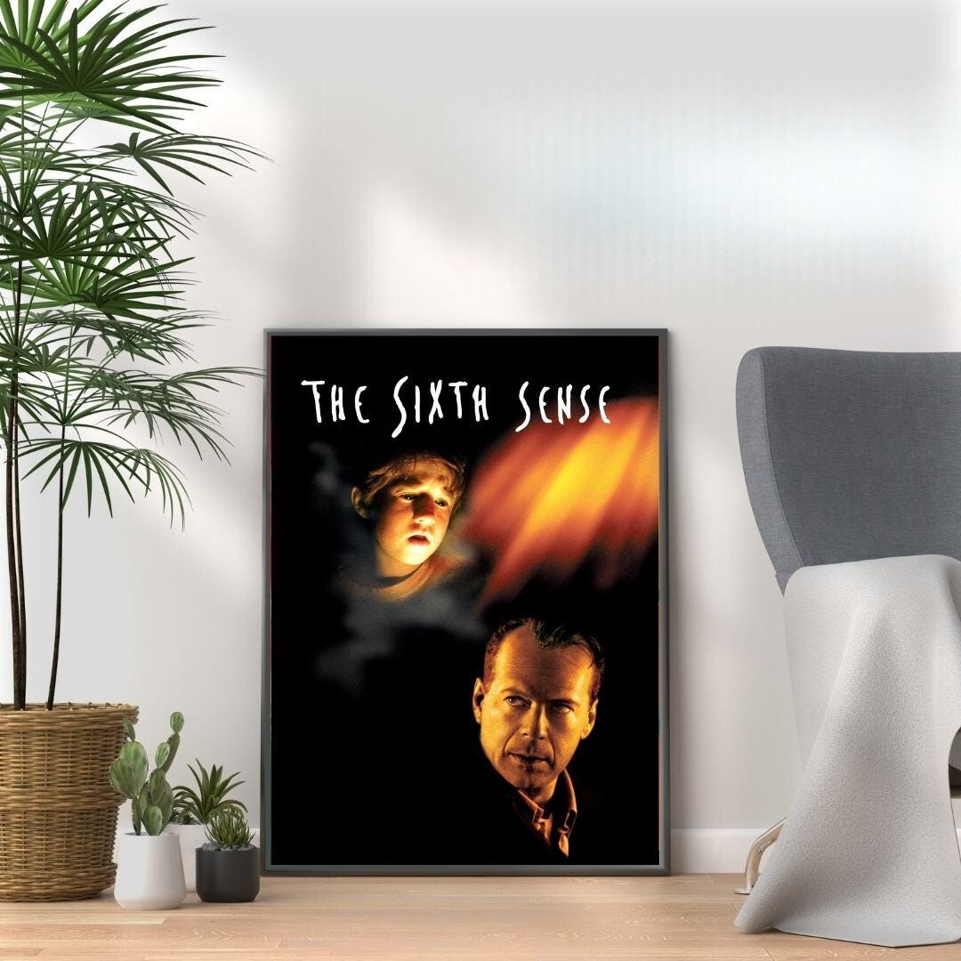 Affiche De Film Classique - The Sixth Sense (Sixième Sens) - Années 90 - Poster Papier 300g
