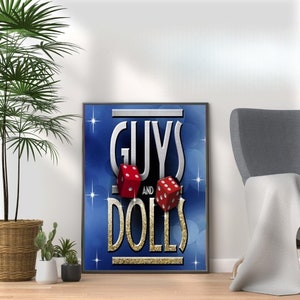 Guys and Dolls Musical Poster Print - Vibrant Wall Art for Fans - Home Wall Decor Gift - Broadway West End Musical Theatre Wall Art Display