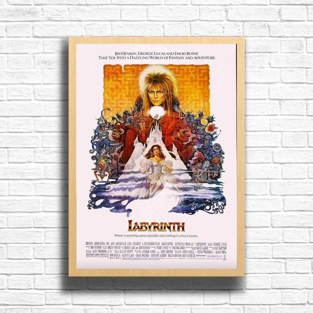 ラビリンス映画ポスター：80年代レトロ映画アートプリント - Etsy 日本