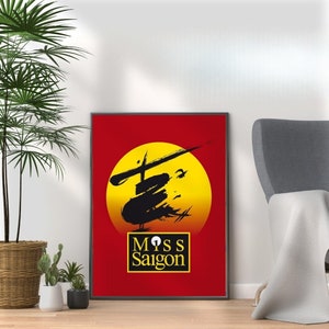 Miss Saigon Musical Poster Print - Vibrant Wall Art for Fans Home Wall Decor Gift - Broadway West End Musical Theatre Room Wall Art Display