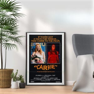 Carrie Horror Movie Poster Print: Vintage Scary Film Art