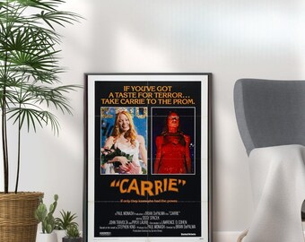 Carrie Horror Movie Poster Print: Vintage Scary Film Art
