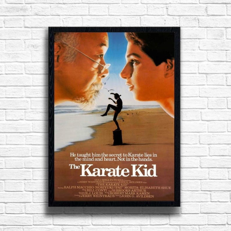 The Karate Kid Vintage Classic Movie Print Retro Film Wall Art for