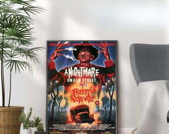 Nightmare on Elm Street 2 Poster: Chilling Horror Film Art (A3 A4 A5)