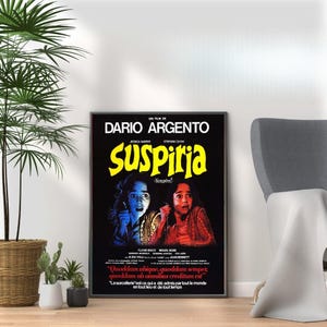 Suspiria Horror Movie Poster Print: Vintage Scary Film Art