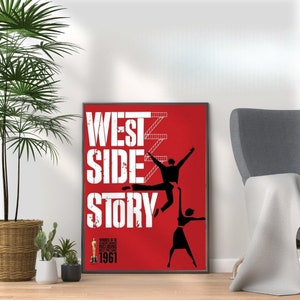 West Side Story Musical Poster Print - Vibrant Wall Art for Fans Home Wall Decor - Broadway West End Musical Theatre Room Wall Art Display