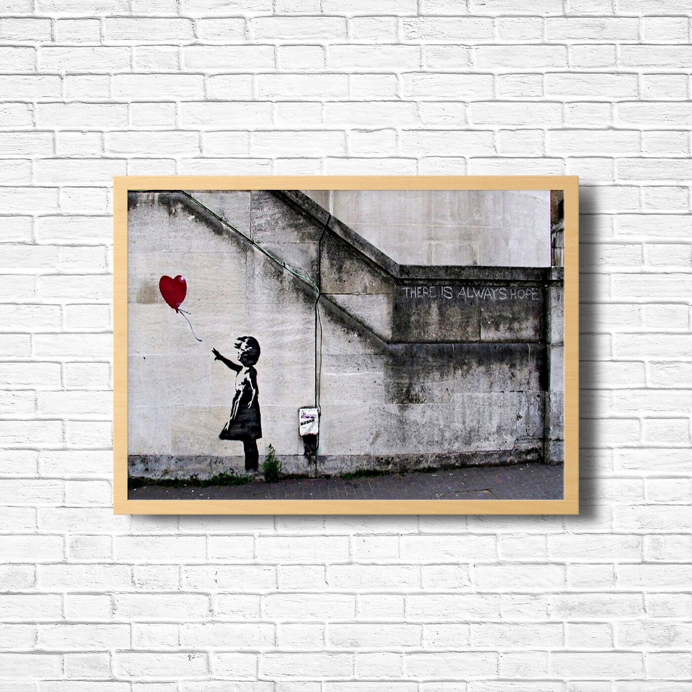 Banksy 'there is Always Hope' Graffiti Art Print: Urban Wall Decor
