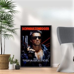 The Terminator - Vintage 80s Movie Print - Retro Film Wall Art Collection for Nostalgic Movie Lovers & Pop Culture Fans A3 A4 A5 Home Décor