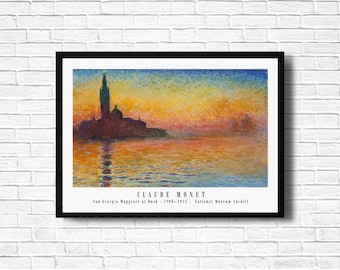 Monet San Giorgio Maggiore at Dusk Print: Fine Art Reproduction
