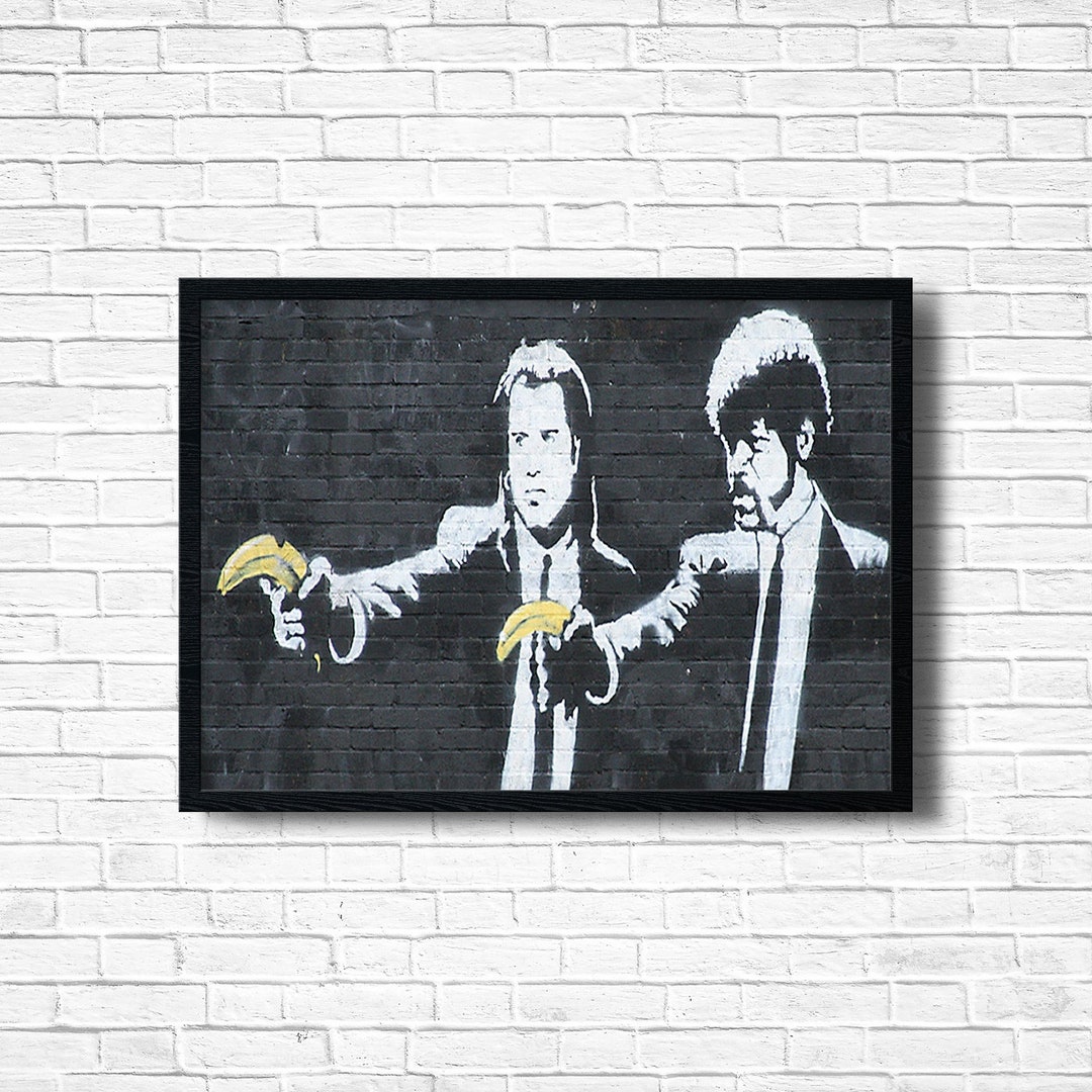 Banksy Pulp Fiction Print: Graffiti Street Art on Canvas - Etsy