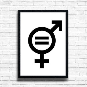 Feminist Equality Symbol Art Print: Women Empowerment Gallery Wall