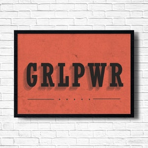 GRLPWR Feminist Art Print: Women Empowerment Gallery Wall Decor