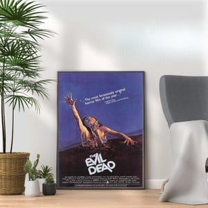 The Evil Dead - Poster di film horror agghiacciante - Arte cinematografica spaventosa vintage e moderna per gli appassionati di horror, stampa thriller Halloween A3 A4 A5