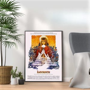 Labyrinth - Vintage 80s Movie Print - Retro Film Wall Art Collection for Nostalgic Movie Lovers & Pop Culture Fans A3 A4 A5 Home Décor