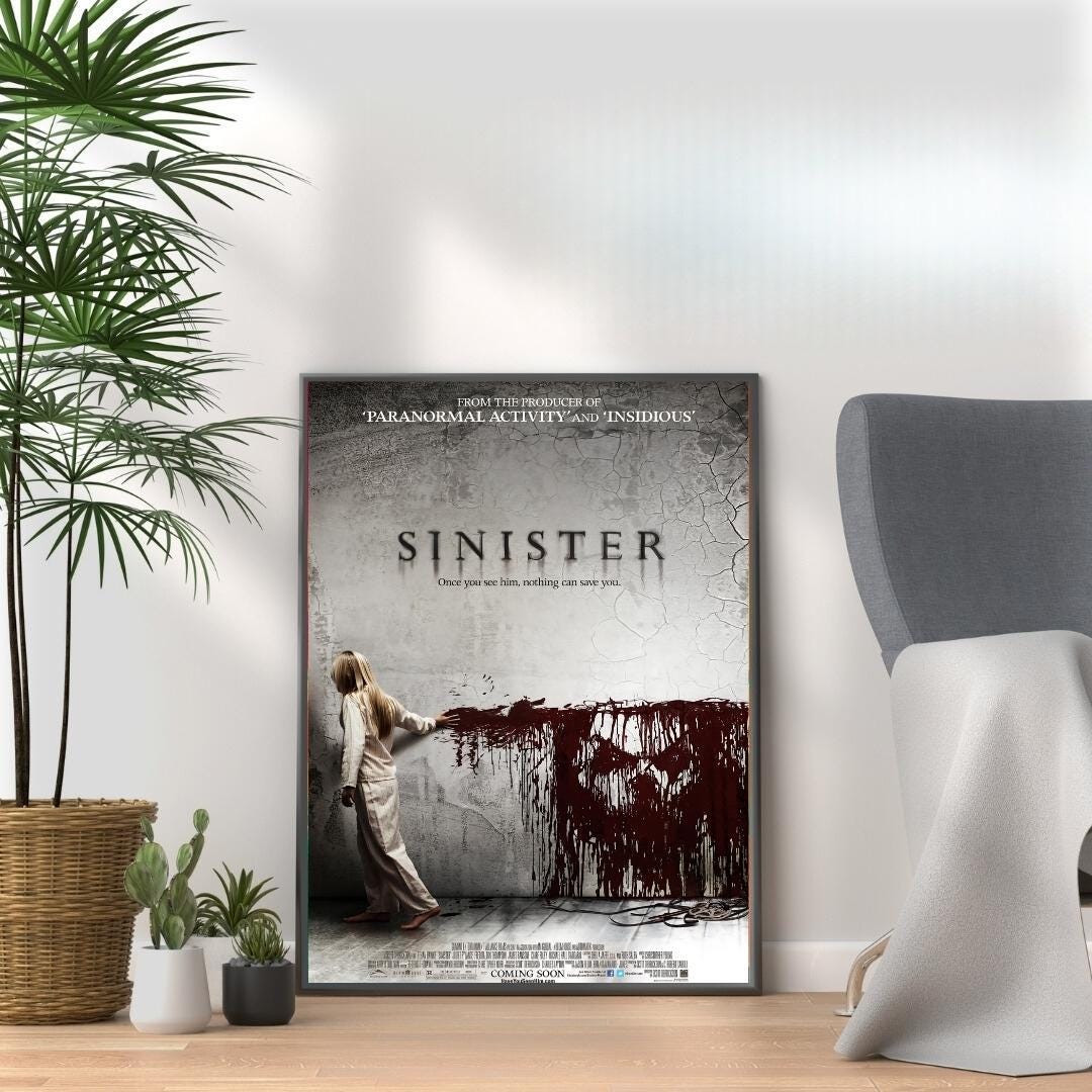 Sinister Horror Movie Poster Print: Vintage Scary Film Art - Etsy, image size:1080x1080