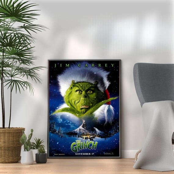 グリンチの映画ポスター：クリスマス映画の壁アート - Etsy 日本
