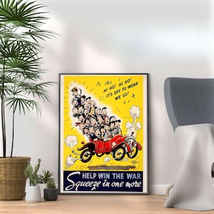 Póster de propaganda bélica de la Segunda Guerra Mundial: "Aprovecha uno más" - Arte mural retro patriótico - Decoración histórica militar de la Segunda Guerra Mundial - Arte nostálgico vintage