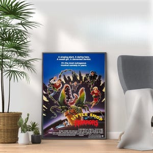 Little Shop of Horrors - Vintage 80s Movie Print - Retro Film Wall Art Collection for Movie Lovers & Pop Culture Fans A3 A4 A5 Home Décor