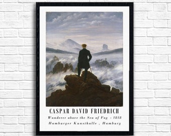 Wanderer Above the Sea of Fog Print: Caspar David Friedrich Fine Art