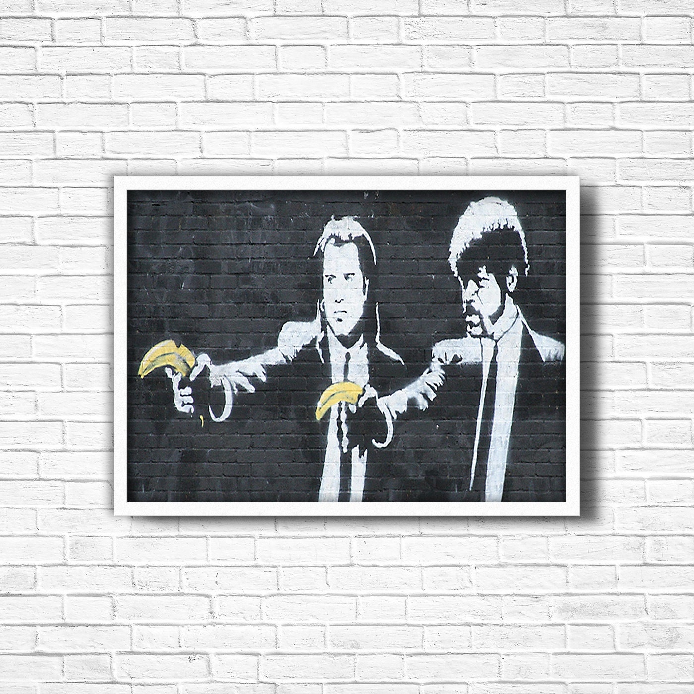 Banksy Pulp Fiction Print: Graffiti Street Art on Canvas - Etsy