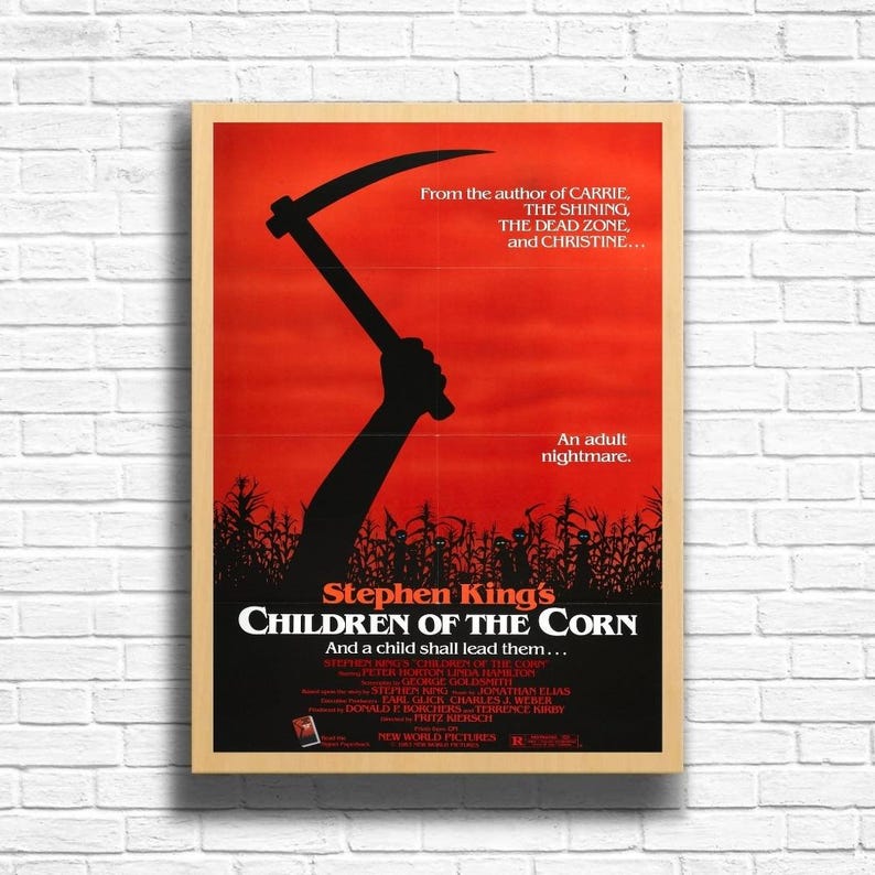 Children of the Corn Movie Poster: Vintage Horror Film Art Print - Etsy