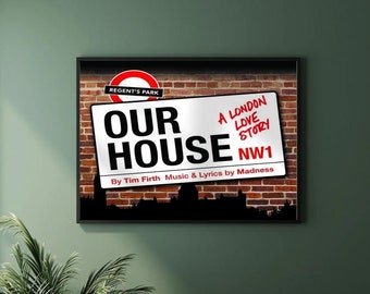 Our House Musical Poster: Broadway Theatre Wall Art