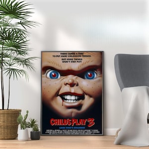 Chucky Child&#39;s Play 3 Poster: Vintage Horror Movie Print