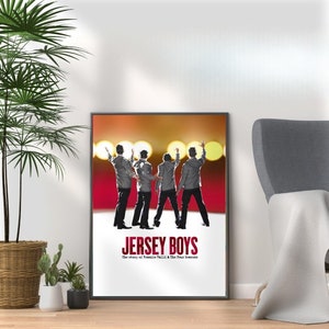 Jersey Boys Musical Poster Print - Vibrant Wall Art for Fans - Home Wall Decor Gift - Broadway West End Musical Theatre Wall Art Display