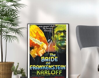 Bride of Frankenstein Poster: Vintage Horror Movie Art Print