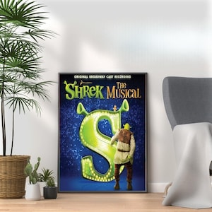 Shrek Musical Poster Print - Vibrant Wall Art for Fans Home Wall Decor Gift - Broadway West End Musical Theatre Room Wall Art Display