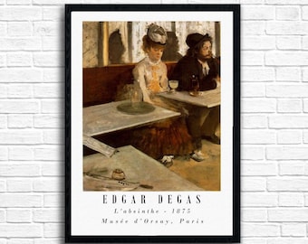 Edgar Degas L&#39;absinthe Print: Classic Fine Art Reproduction