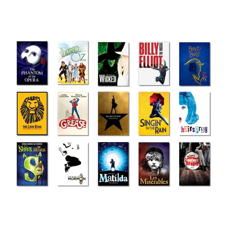 Musical Poster Print Options, Broadway West End London Musical Theatre