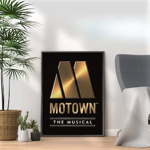 Motown Musical Poster Print - Vibrant Wall Art for Fans Home Wall Decor Gift - Broadway West End Musical Theatre Room Wall Art Display