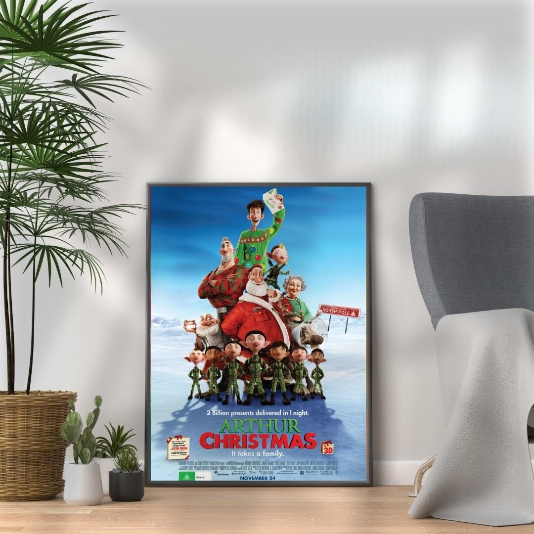 Arthur Christmas Movie Poster Print: Holiday Film Wall Art - Etsy