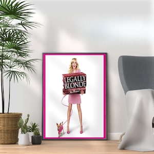 Legally Blonde Musical Poster Print - Vibrant Wall Art for Fans - Home Wall Decor Gift - Broadway West End Musical Theatre Wall Art Display