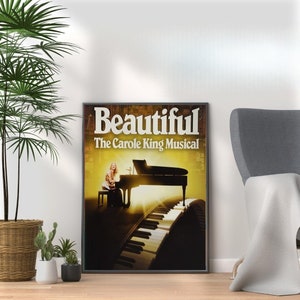 Belle impression d&#39;affiche musicale The Carol King - oeuvre d&#39;art murale vibrante pour les fans décoration murale maison théâtre musical de Broadway West End affiche d&#39;art mural